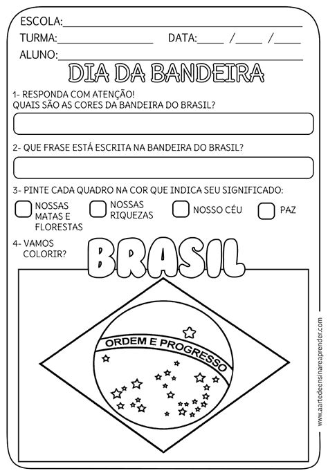 dia da bandeira do brasil atividades